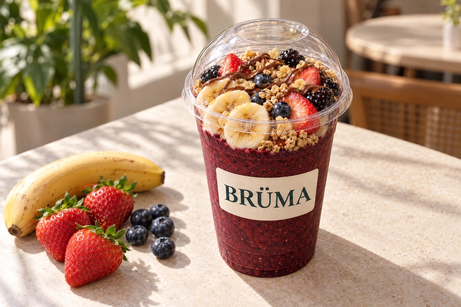 Berry Bliss Nutella açaí with strawberries, mixed berries, banana and granola